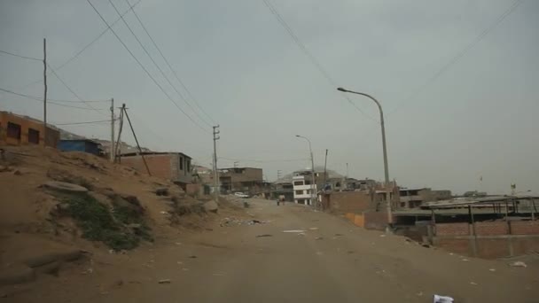 Sloppenwijken in Lima, Peru — Stockvideo