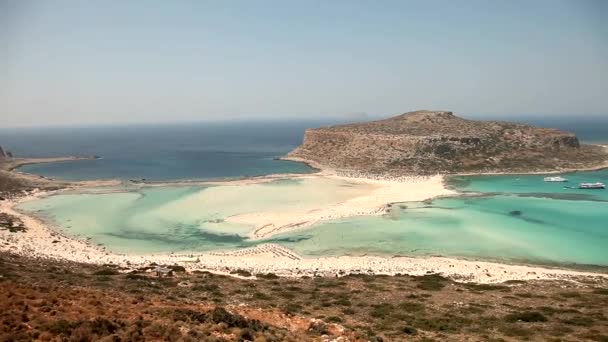 Strand aus Balos in Beton — Stockvideo