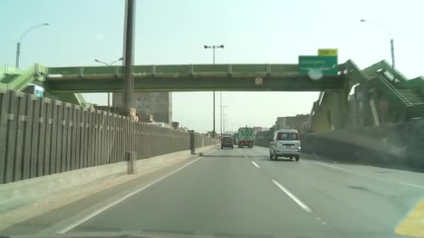 LIMA, PERU - CIRCA NOV 2012: driving in Lima — Stock Video