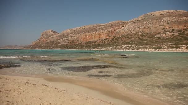 Stranden i balos på Kreta — Stockvideo