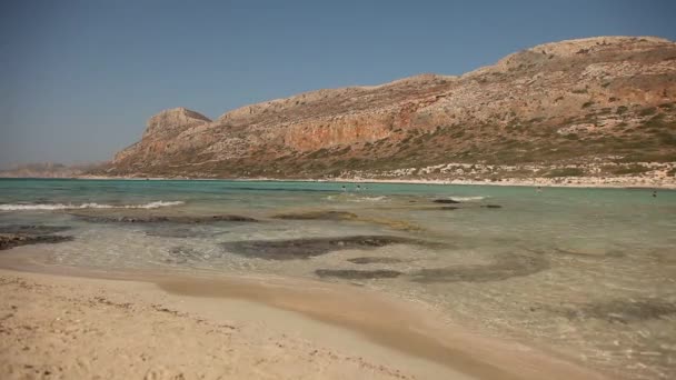 Strand aus Balos in Beton — Stockvideo