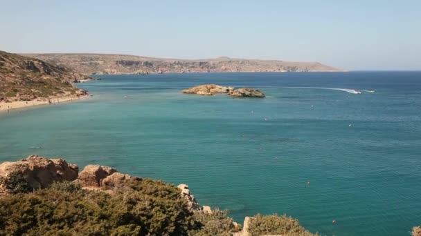 Spiaggia delle palme di Vai a Creta — Video Stock