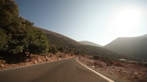 Driving in crete, island of greece — Stock Video