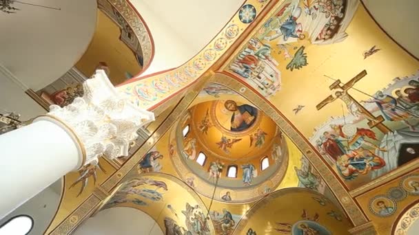 Ελληνική εκκλησία εσωτερικό — Αρχείο Βίντεο