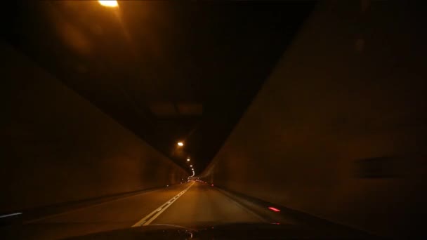Камера в туннеле — стоковое видео