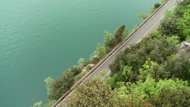 Road at lake garda in Italy — Stock Video