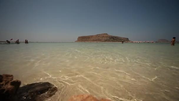 Pláž balos na Krétě — Stock video
