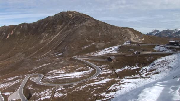 Alpine road at mountain Grossglockner — Stock Video