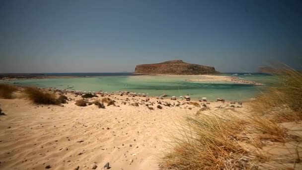Stranden i balos på Kreta — Stockvideo