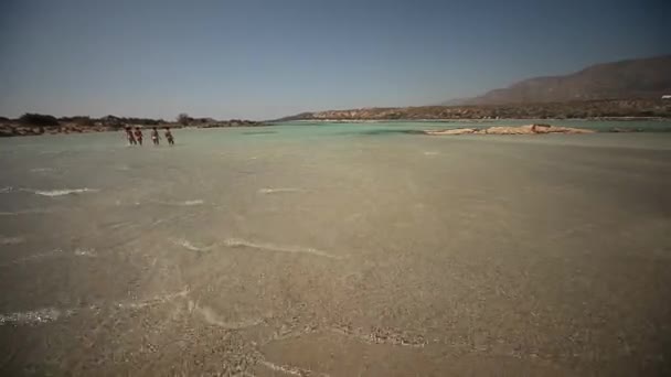 Beach of Elafonisi in Crete, Greece — Stock Video