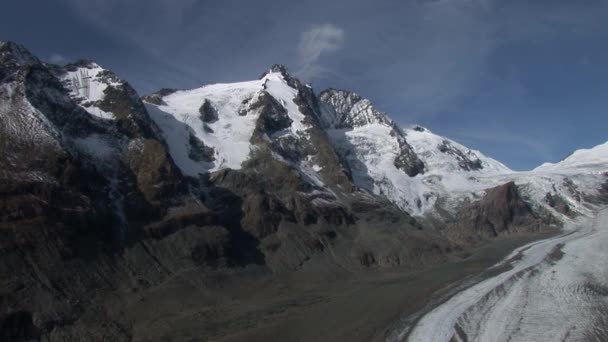 Mountain Grossglockner in the alps — Stock Video