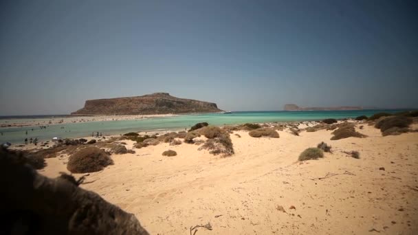 Strand aus Balos in Beton — Stockvideo