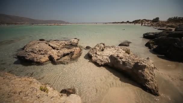 Spiaggia di Elafonisi a Creta, Grecia — Video Stock