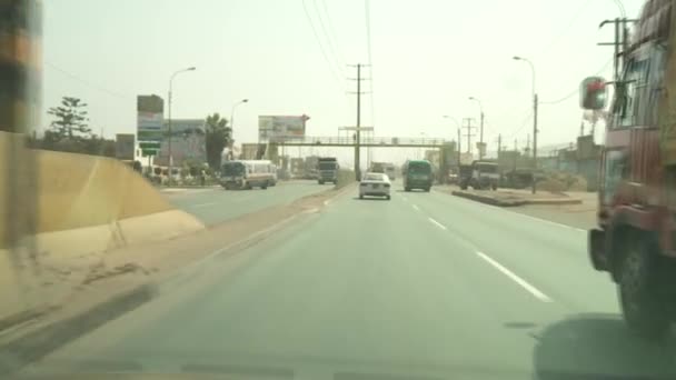 LIMA, PERU - CIRCA NOV 2012: driving in Lima — Stock Video