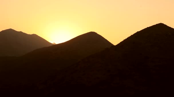 Mountains With Sun in Crete — Stock Video