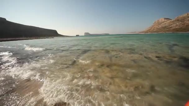Η παραλία του Μπάλου, στην Κρήτη — Αρχείο Βίντεο