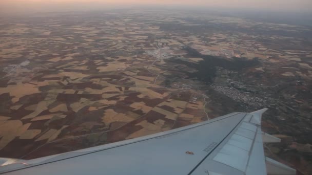 Полет над Испанией — стоковое видео