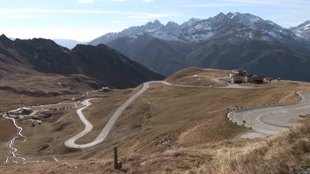 Альпійської дороги на гору регіоні Гроссглокнер — стокове відео