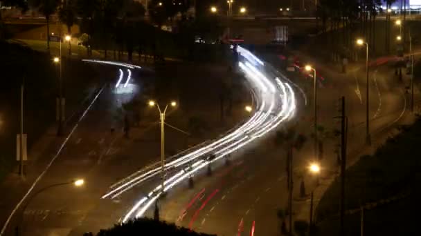 Traffico notturno — Video Stock