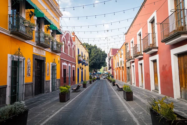 Streets Puebla December — Foto Stock