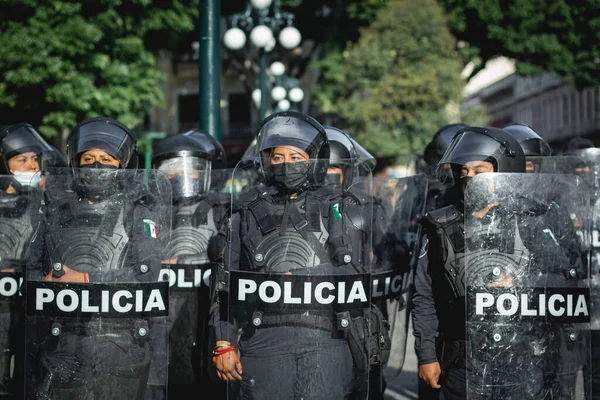 Mexicaanse Politievrouwen Bereiden Zich Voor Voor Stad Zorgen — Stockfoto