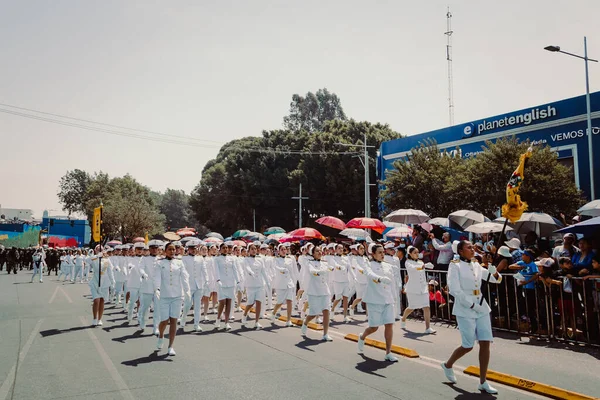 Military Parade Commemorate Battle Puebla May — Stockfoto