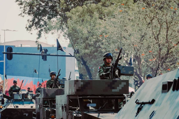 Military Parade Commemorate Battle Puebla May — ストック写真