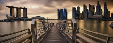 Panorama of Singapore clipart