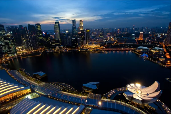 Singapur cityscape bakış