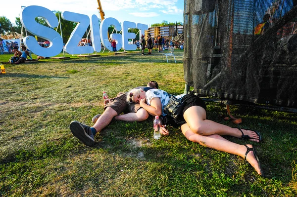 Visitantes del festival — Foto de Stock