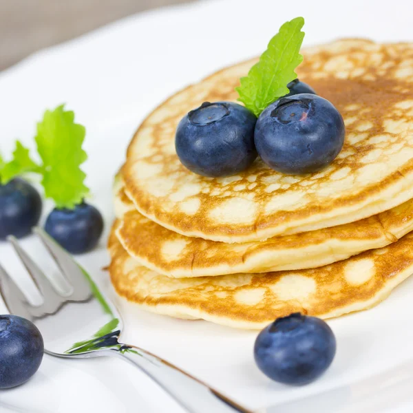 Blueberry pancakes — Stock Photo, Image