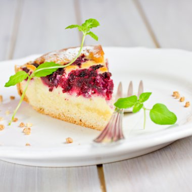 kuş üzümü ile pasta