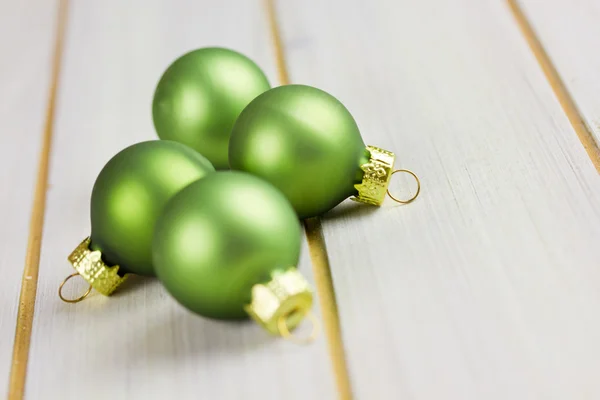 Green xmas balls — Stock Photo, Image
