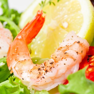 karides ve salata