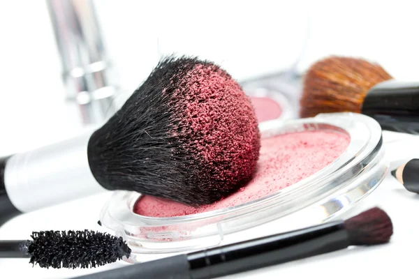 Beautiful pink powder for Makeup Stock Picture