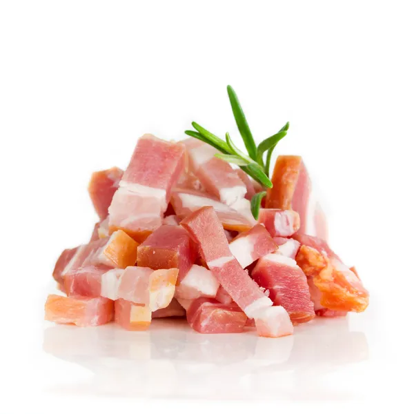 Bacon cubes — Stock Photo, Image