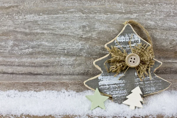 Xmas decoration with snow — Stock fotografie