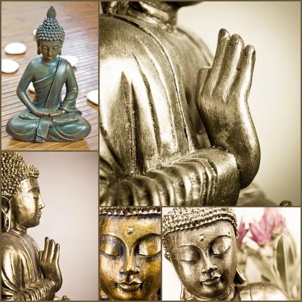 Коллаж Будды — стоковое фото