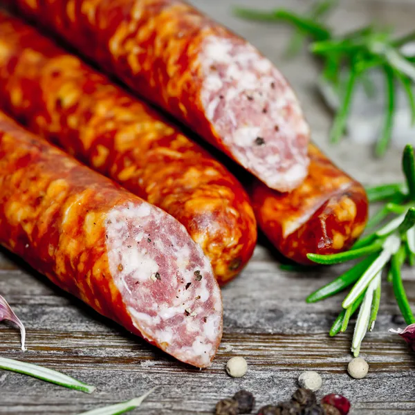 Smoked sausages — Stock Photo, Image