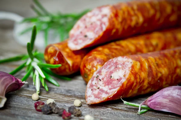 Smoked sausages — Stock Photo, Image