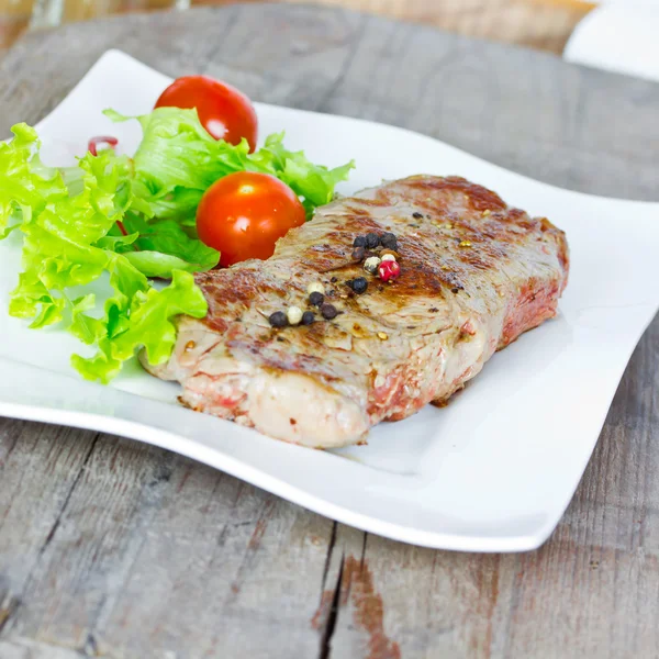 Bistecca e salse — Foto Stock