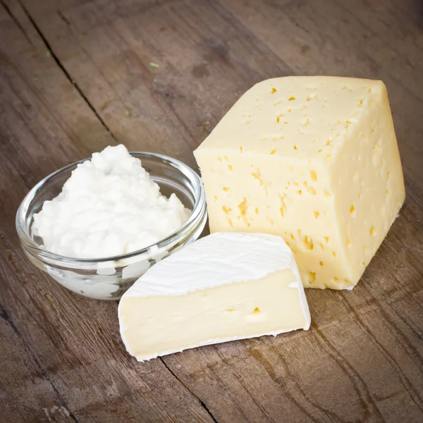 Milk and cheese — Stock Photo, Image