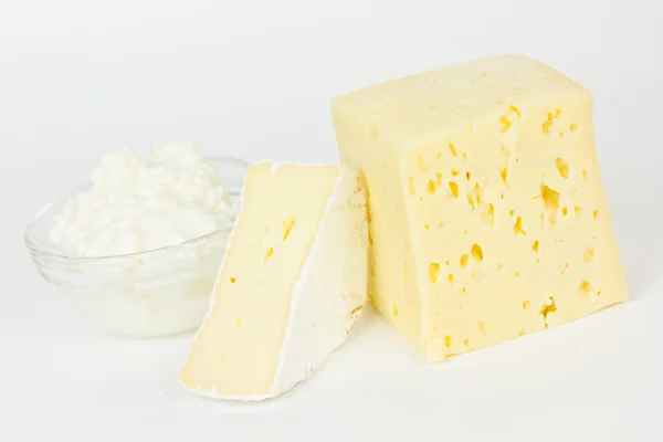 Milch und Käse lizenzfreie Stockbilder