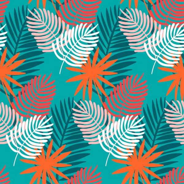 Monstera Motif Sans Couture Palmier Feuille Tropicale Tendance Illustration Vectorielle — Image vectorielle