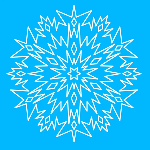 Snowflake Design Star Spark Geometric Shape Vector Illustration — Stock Vector