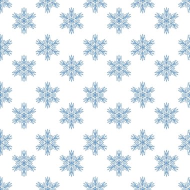 Şenlikli kar tanesi pürüzsüz desen, geometrik mandala kar tanesi tasarım elementi, vektör