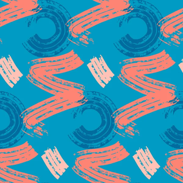 Abstraktes Nahtloses Muster Blau Rosa Farbfleck Design Für Stoff Packpapier — Stockvektor