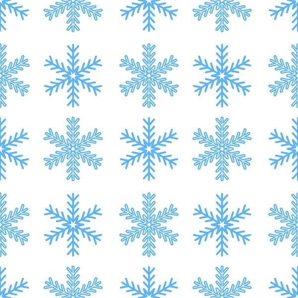 Weihnachten Nahtlose Muster Schneeflocke Geometrische Schneeflocke Einfaches Design Weihnachtsdekoration Vektorillustration — Stockvektor