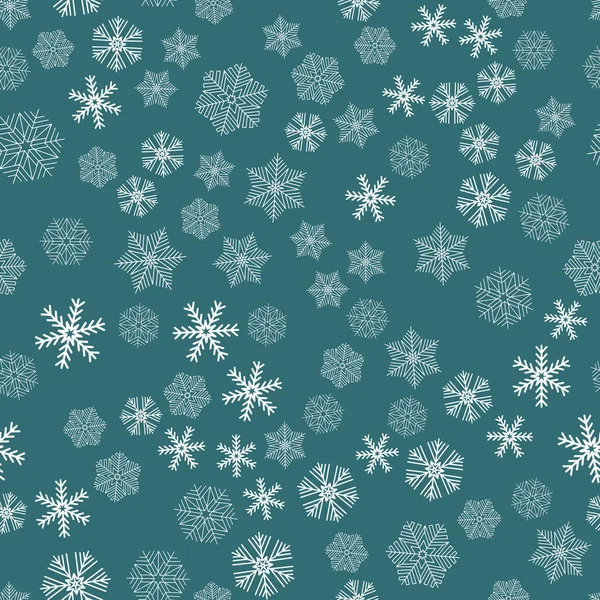 圣诞无缝图案 彩色雪花 冬季纺织品设计装饰品和礼物包装纸 — 图库矢量图片