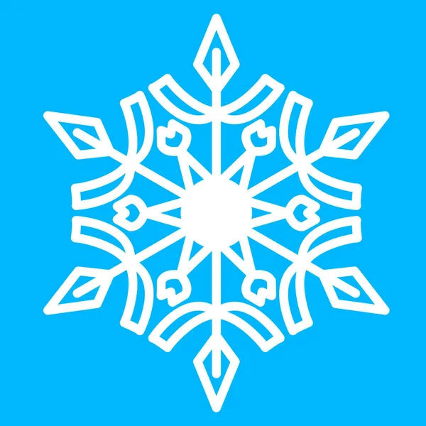 Fiocco Neve Simmetrico Forma Forma Fiocco Neve Natale Illustrazione Vettoriale — Vettoriale Stock